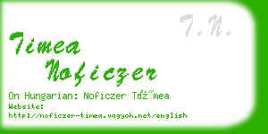 timea noficzer business card